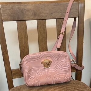 Versace Blush Pink Quilted Medusa Crossbody Bag